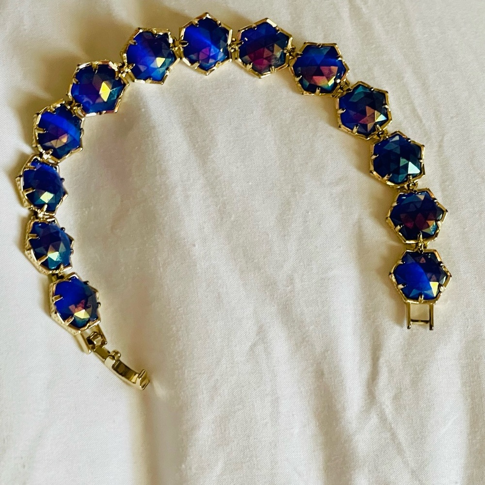 Kendra Scott Iridescent Cobalt Grace Bracelet
